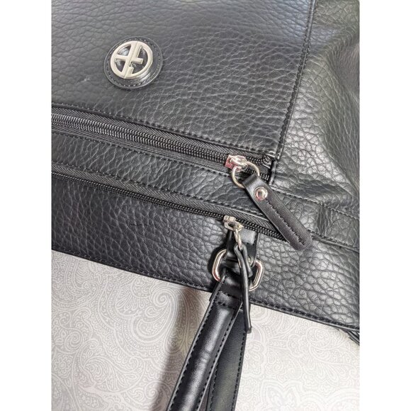 GIANI BERNINI pebbled faux-leather women's tote bag -Black NEW! - Picture 5 of 10